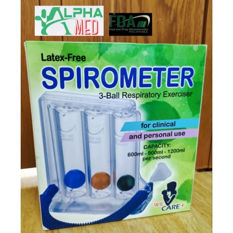 Spirometer Latex Free Lungs Exercise breathing exerciser | Shopee ...