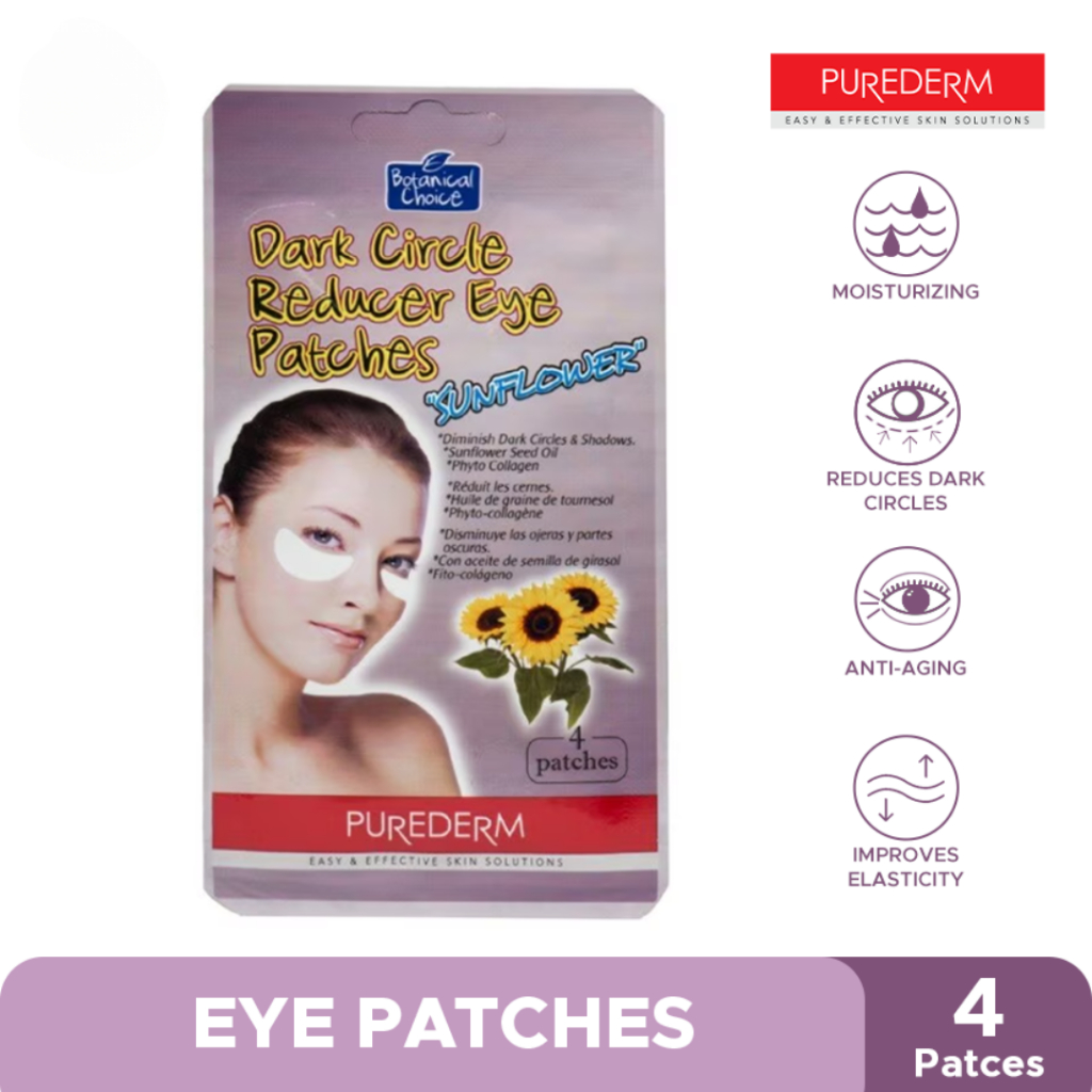 Purederm Dark Circle Reducer Eye Patches Sunflower 4pcs | Shopee ...