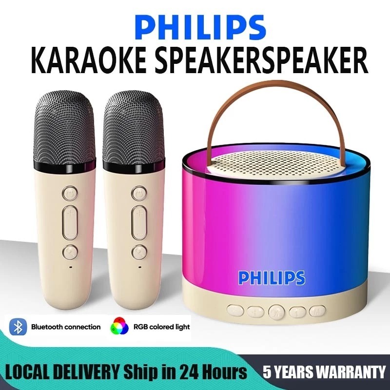 PHILIPS Karaoke Wireless Audio Speaker Bluetooth Microphone Portable ...