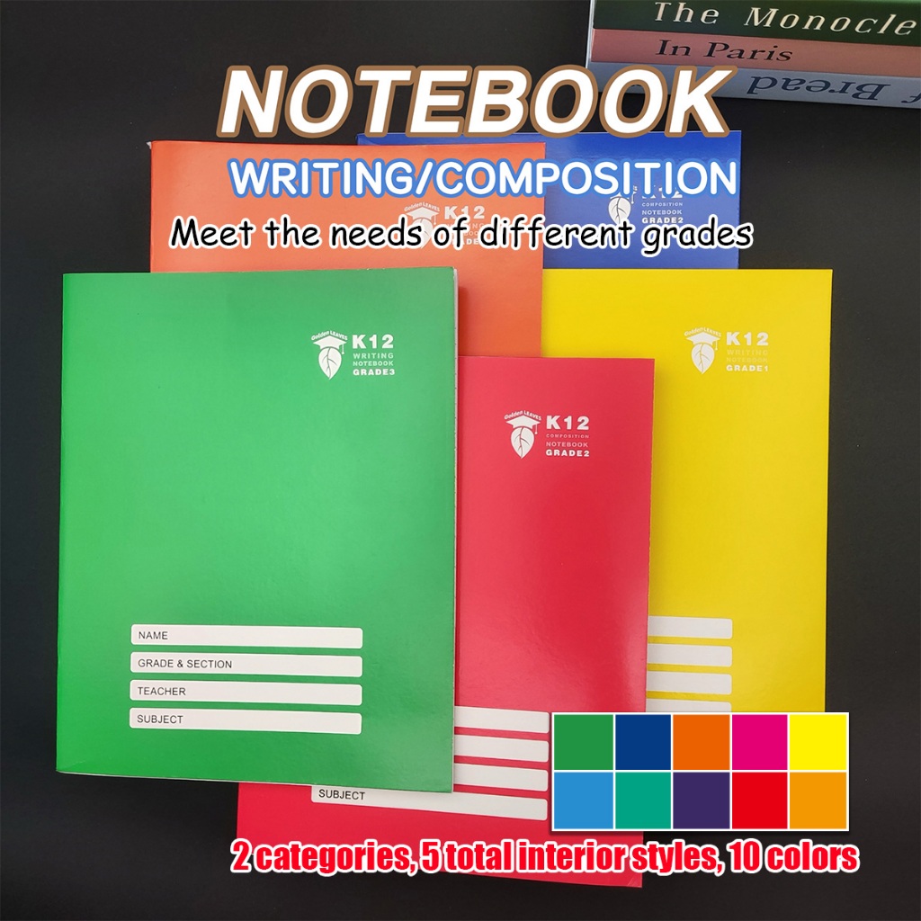 10PCS K12 Writing Notebook Bigger Size Notebook 6.5