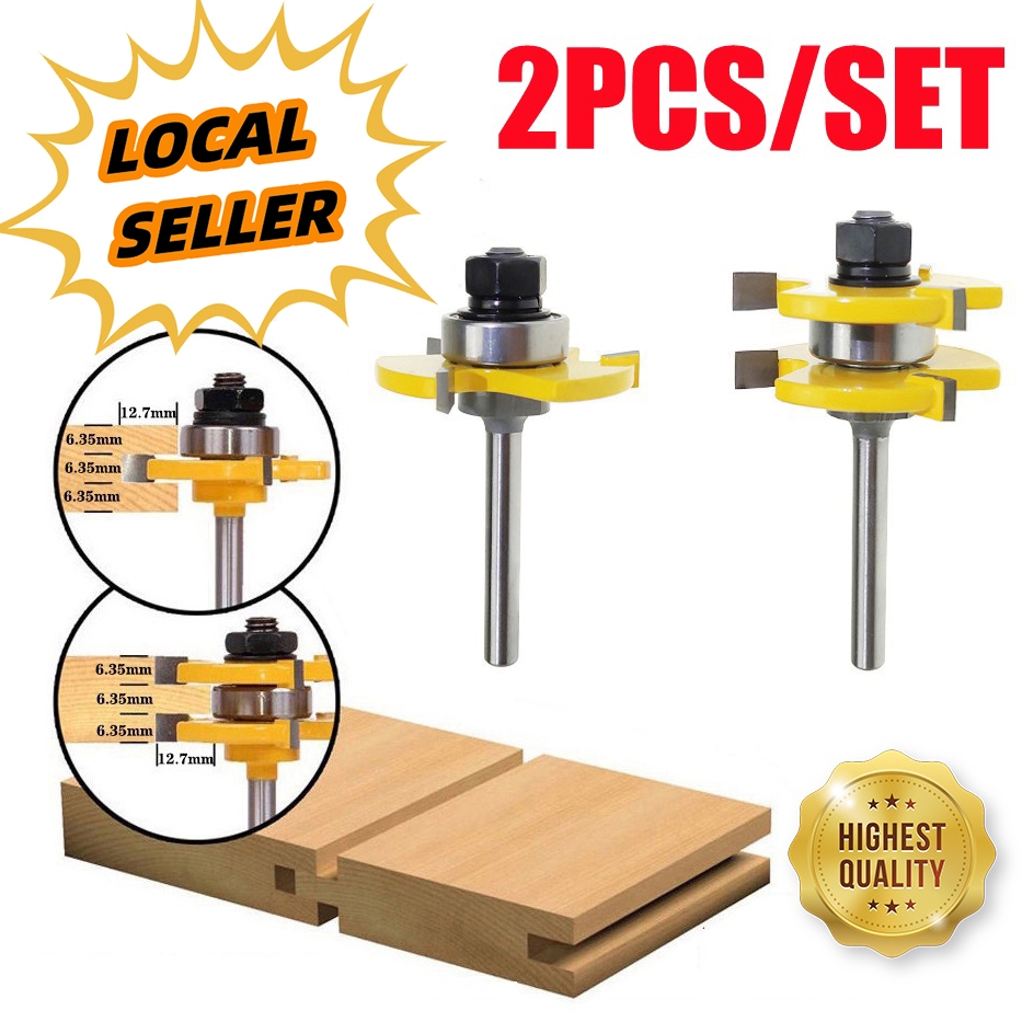 Tongue & Groove Router Bit Set 3/4