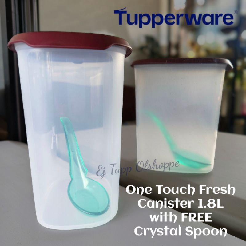 Tupperware One Touch Fresh Canister 1.8L with FREE Crystal Spoon ...