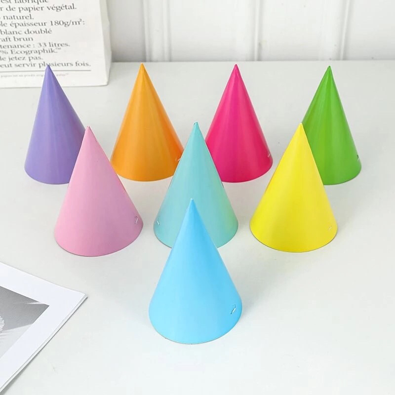Korean children's birthday hat solid color holiday party dress cone hat ...