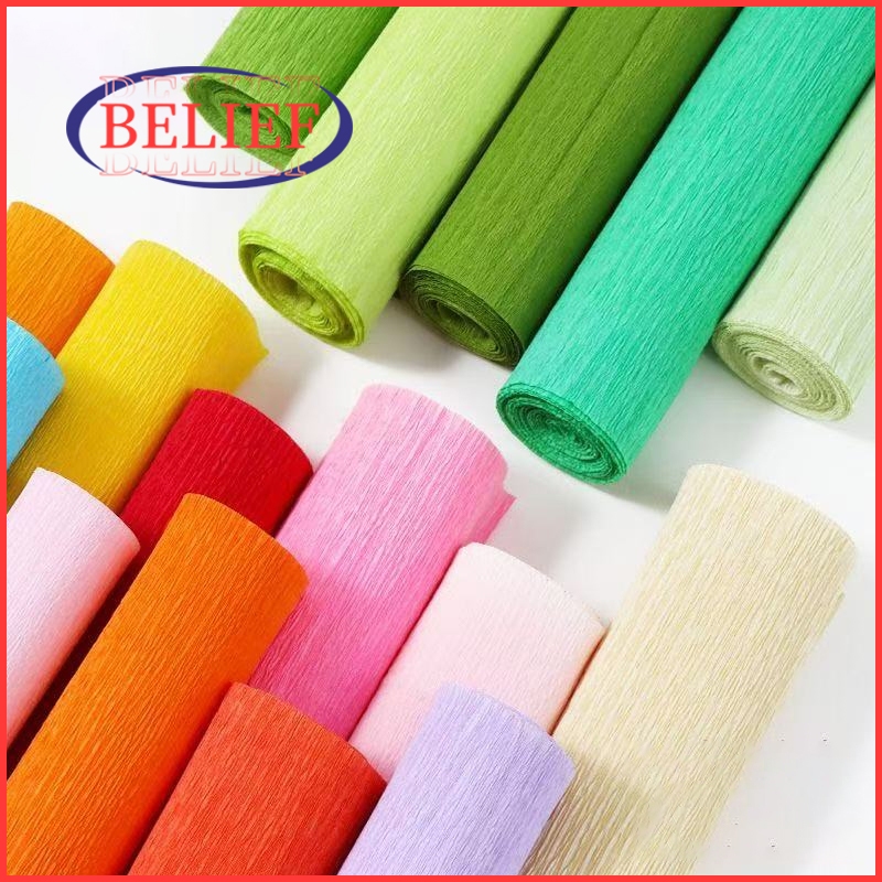 Crepe Paper Color Roll Gift Packaging Flowers Arts Crafts Wrinkle ...