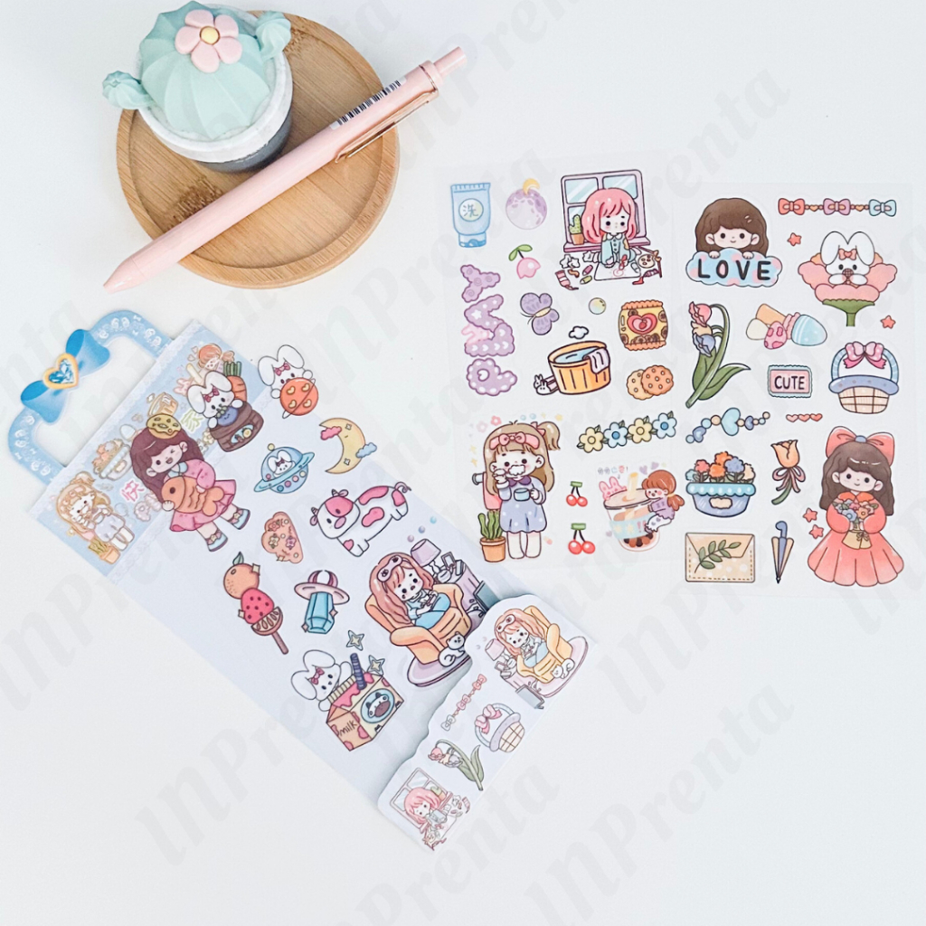 30-50Pieces Kawaii Girl Stickers for Scrapbooking and Journaling ...