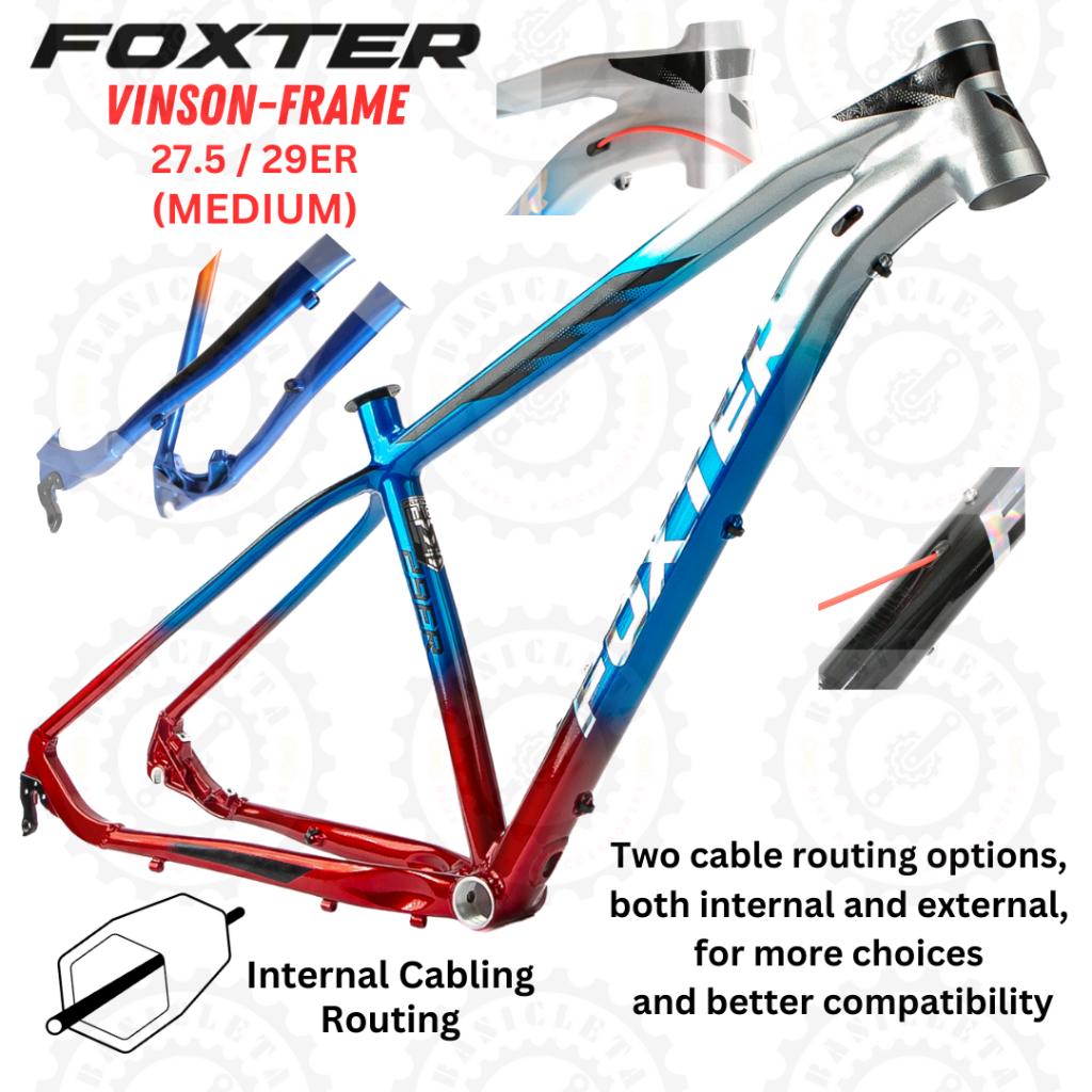 FOXTER Vinson FRAME - ALUMINUM ALLOY Mountain Bike Frame 27.5 Medium ...