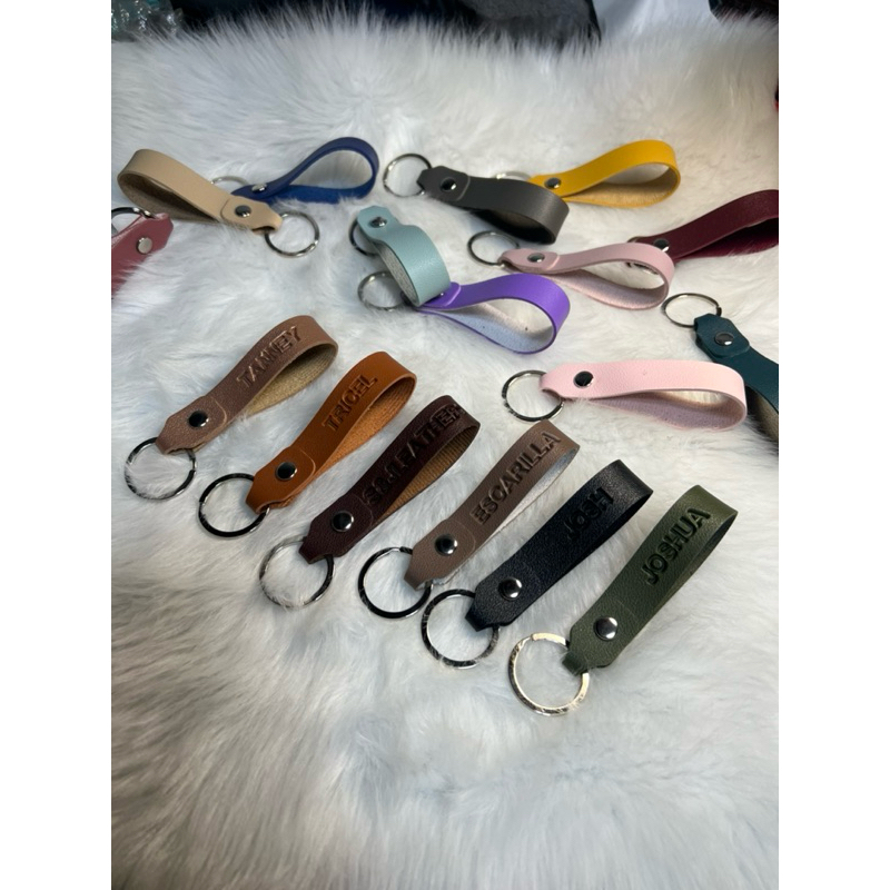 S&J Leather SIMPLE KEYRING KEYCHAIN (Silver keyring) | Shopee Philippines