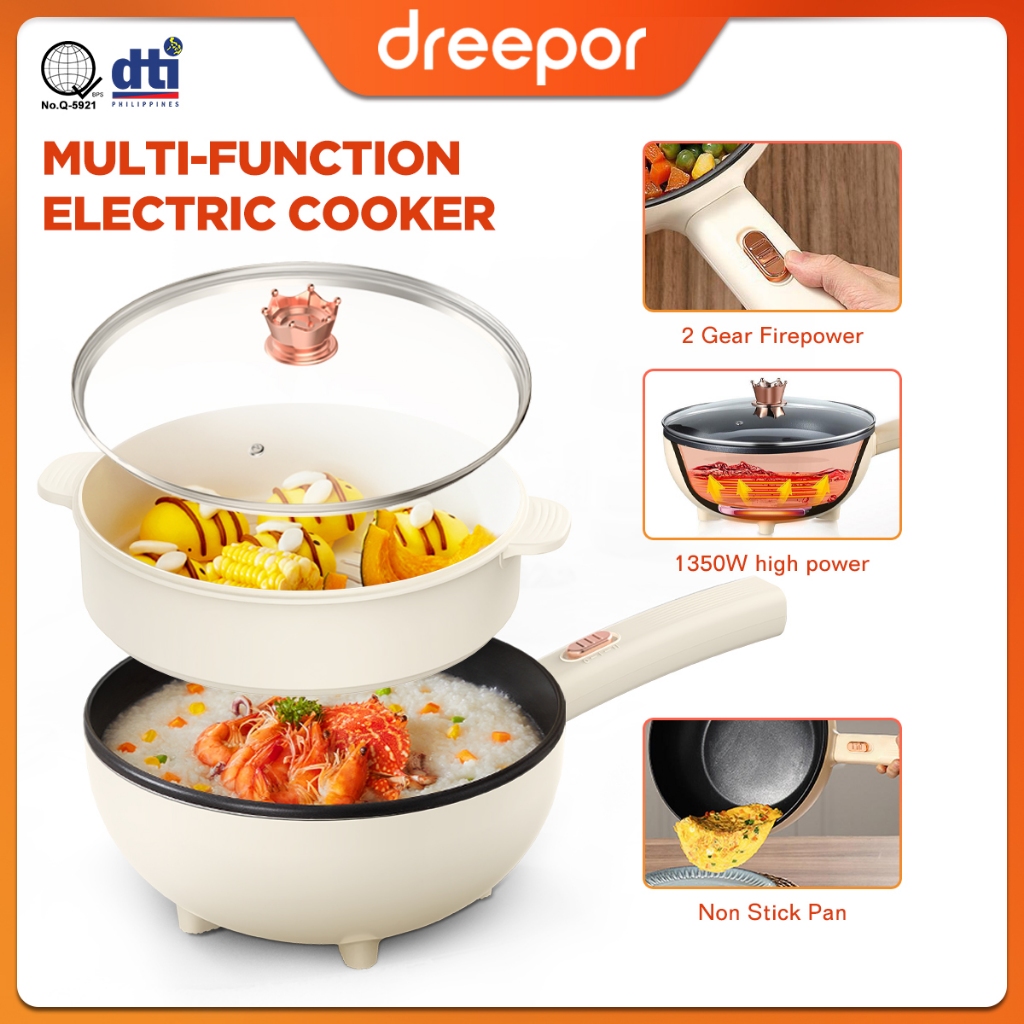 Dreepor Multi Electric Cooker Rice Cooker Hot pot Non-Stick With ...