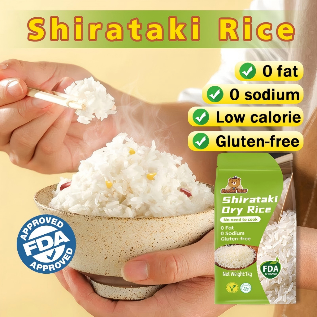 shirataki rice 1kg/3kg original low carb shiritake rice dry rice dried ...