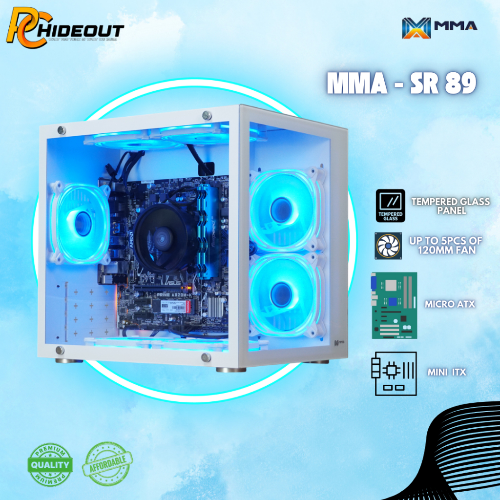 MMA SR-69 PC Gaming Case Panoramic View ( M-ATX, M-ITX) | Shopee ...