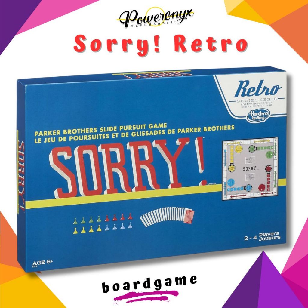 Sorry : Retro Classic 1958 Edition Board Game | Shopee Philippines