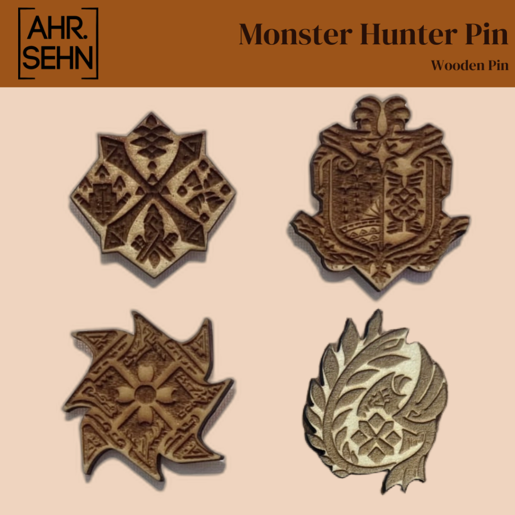 Monster Hunter Wooden Pin by ahr.sehn | Shopee Philippines