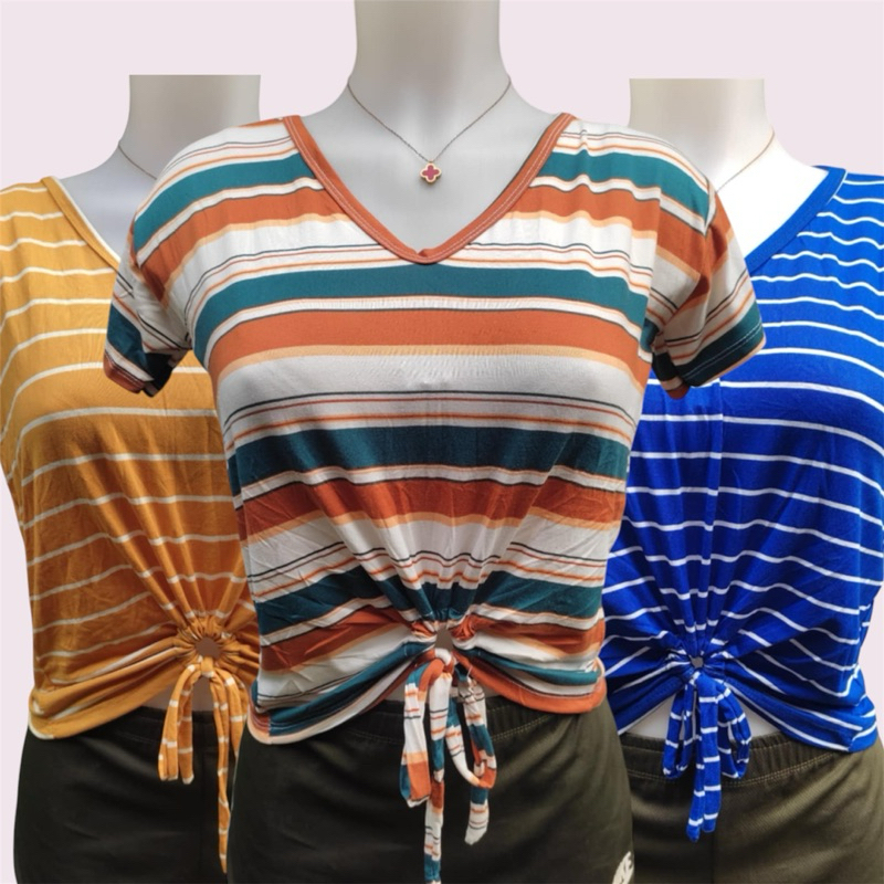 DAILY BASIC STRIPE RING TOPS (DIRECT SUPPLIER) | Shopee Philippines