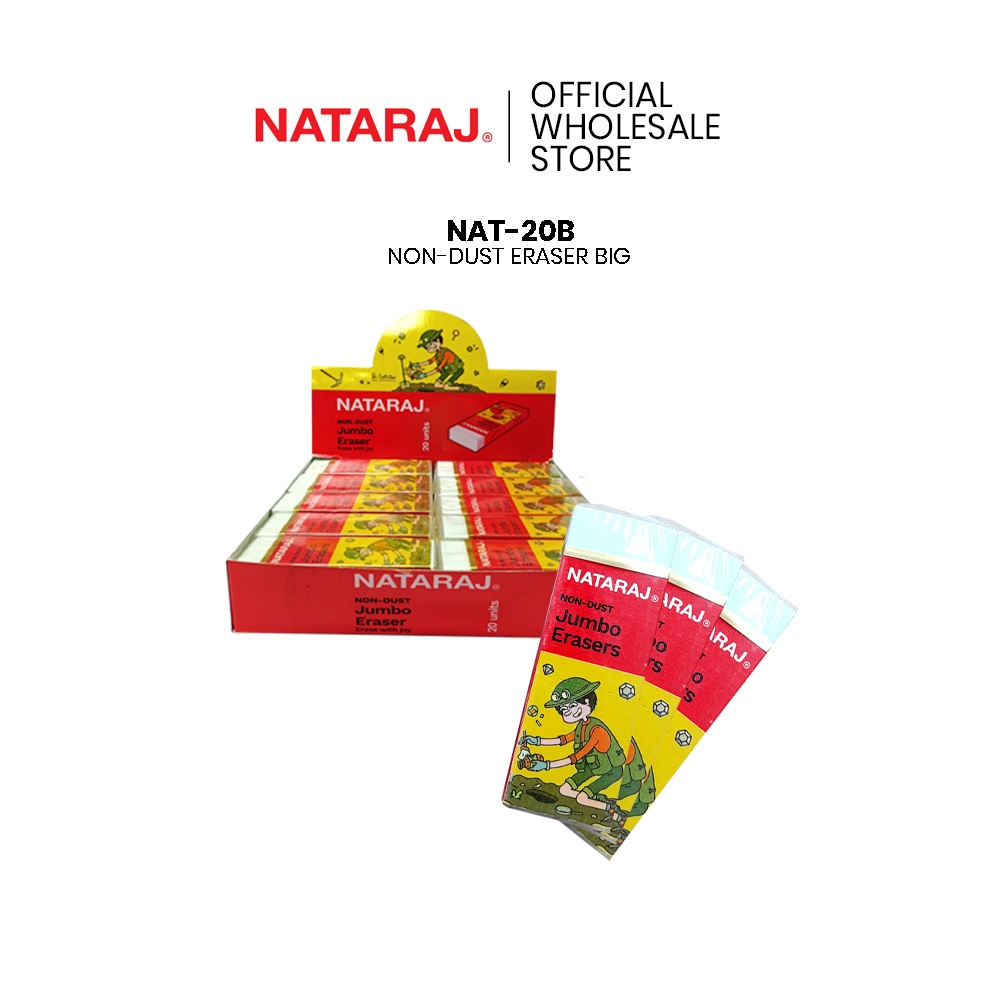 Nataraj 18 boxes Eraser 20's Non-Dust Big (NAT-20B) | Shopee Philippines