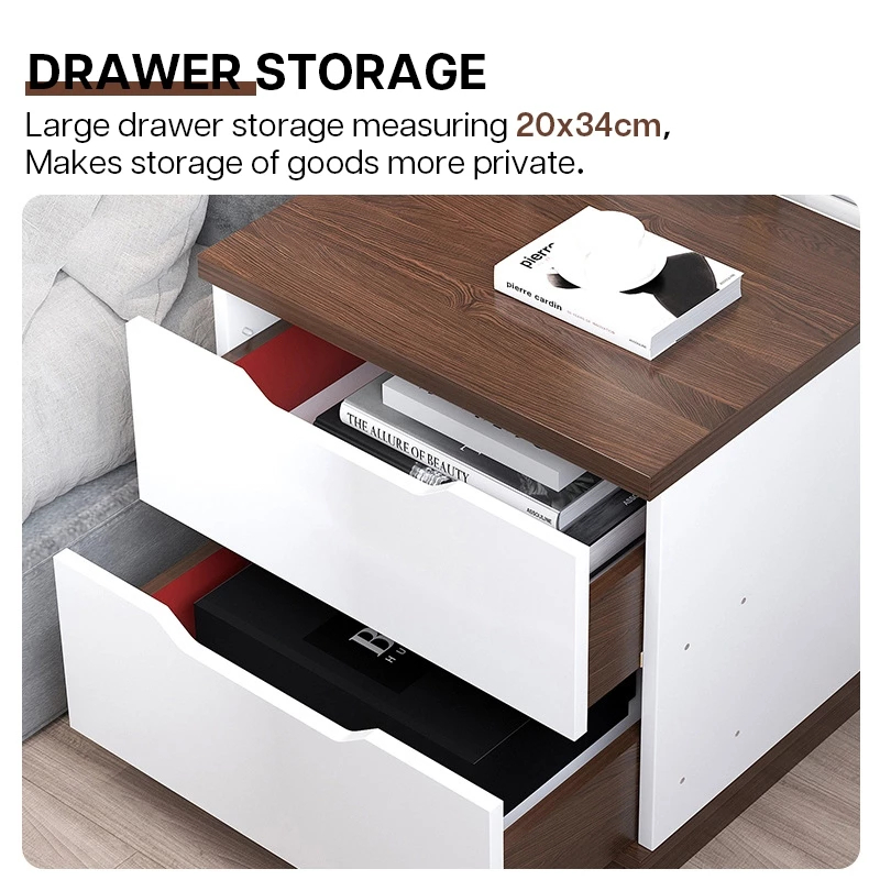 Magic Home Bedside Table Bedroom Cabinet With Drawer Modern Design ...