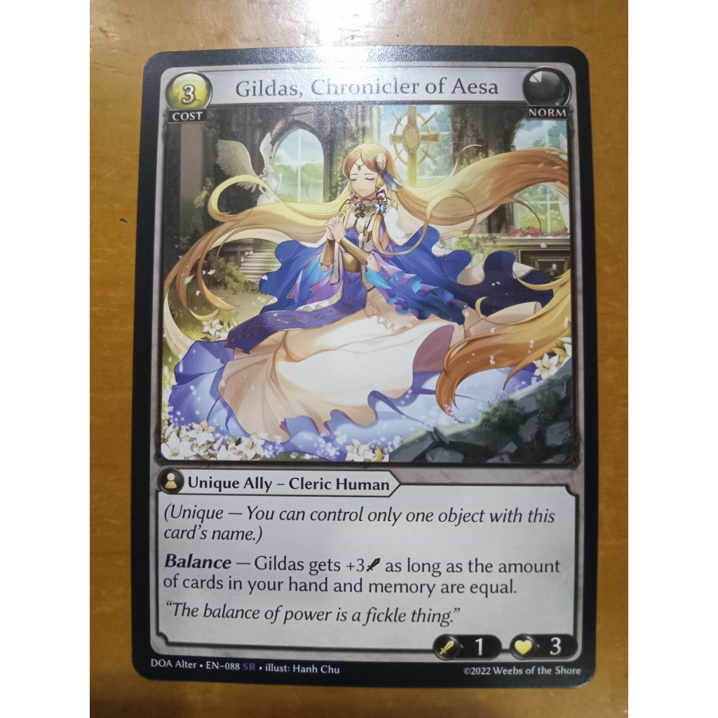 Grand Archive Gildas, Chronicler of 割引 Aesa Auction Prices