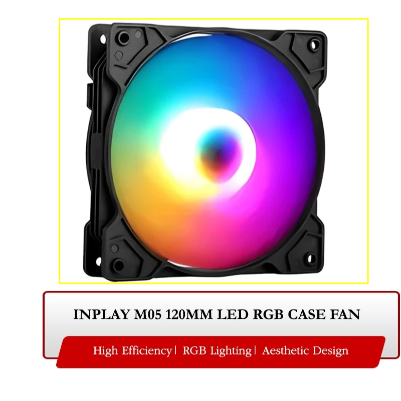 PCTECH_INPLAY M05-RGB MOON RGB LED CASE FAN | Shopee Philippines