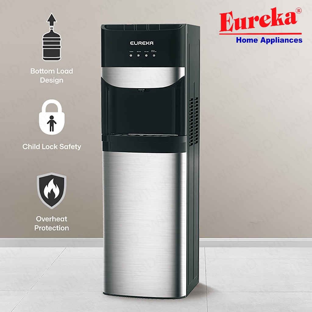 Eureka by Winland Standing Water Dispenser Bottom Load Stainless Hot ...