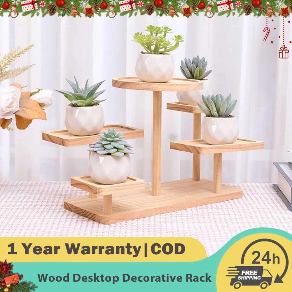 Multi-function Wooden Decorative Stand Tiered Tray Multi-layer Display ...