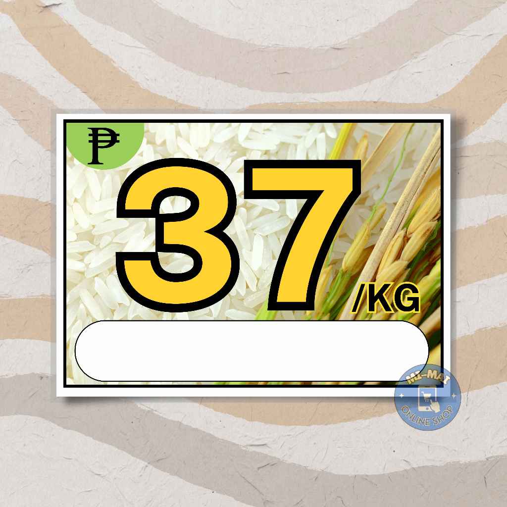 BIGASAN SIGNAGES / RICE TAG PRICE / LAMINATED RICE SIGNAGES | Shopee ...
