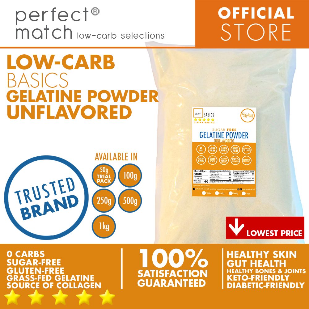 PerfectMatch Low-carb® I Gelatine Powder I Grass Fed I Unflavored I ...