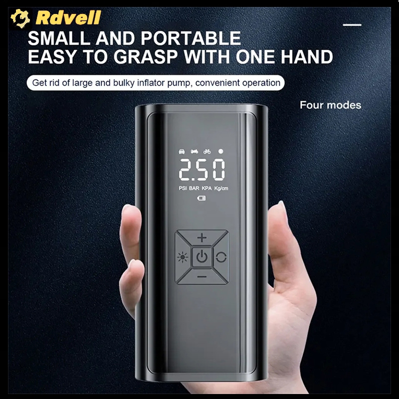 Portable Small wireless tire inflator car motorcycle bike inflator pump ...