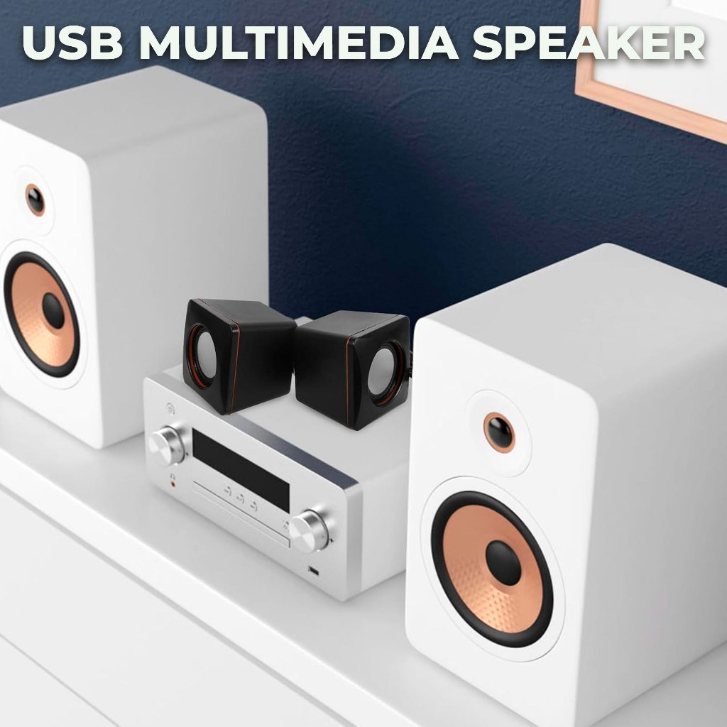 PCTECH_USB 2.0 Mini Speaker Stereo Subwoofer for Laptop Computer PC ...