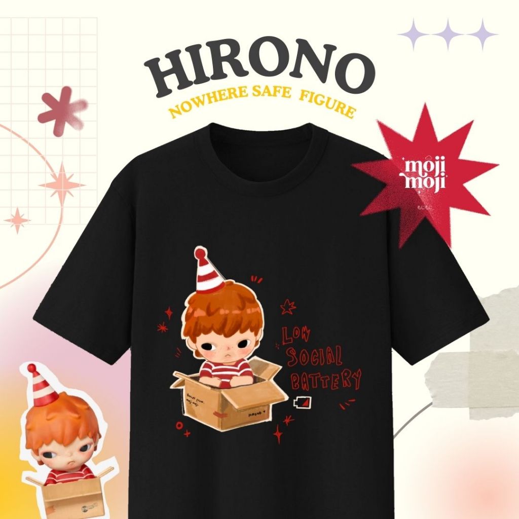 HIRONO PopMart Tshirt Hirono Fan Merch Nowhere Safe Figure Shirt Low