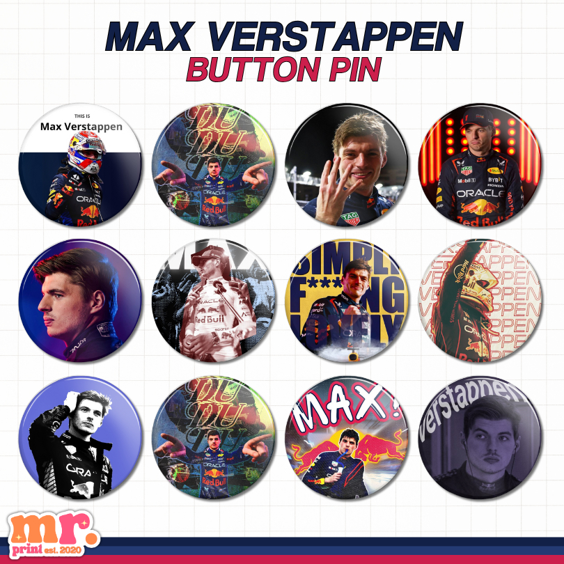 MAX VERSTAPPEN BUTTON FORMULA ONE F1 DRIVER BUTTON PIN | Shopee Philippines