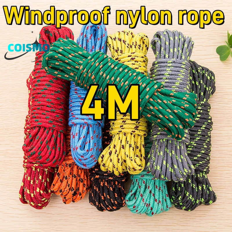 4M Heavy Duty Nylon Rope | UV Resistant Waterproof for Outdoor Garden ...