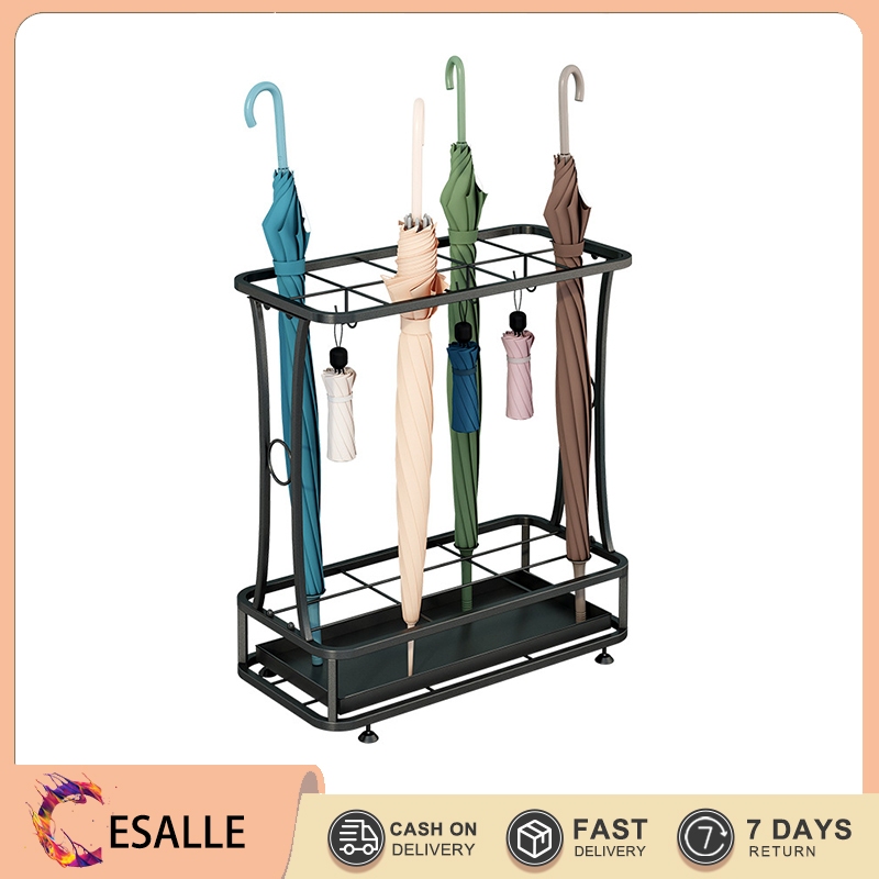 Umbrella Stand Storage Rack Living Room Entryway Hanging Umbrella Floor ...