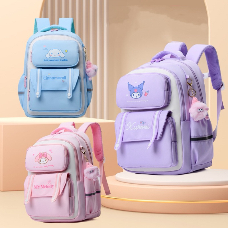 16inch Kids Backpack Kuromi School Bag Primary School Bag Grade 1-6 ...