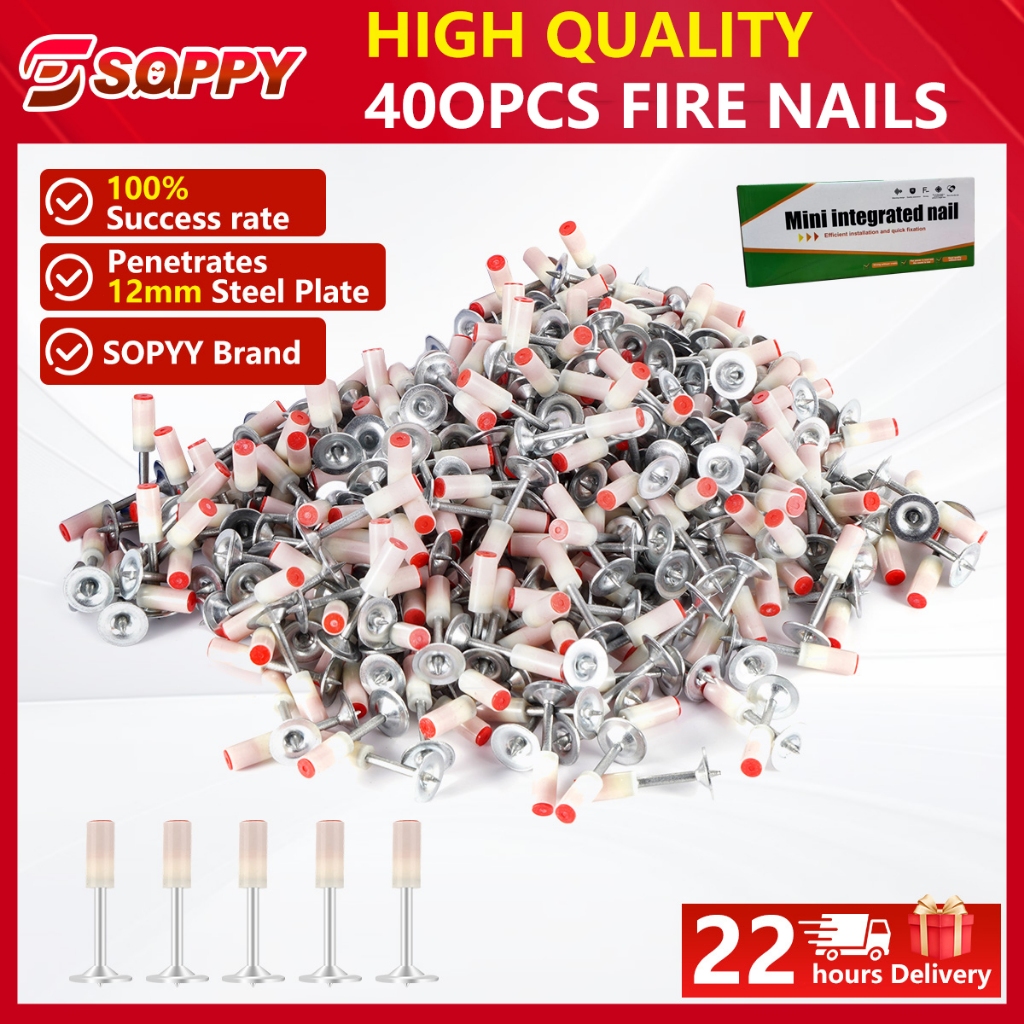 400PCS Manual Steel Nails nail gunner nails bullet Rivet Tool ...