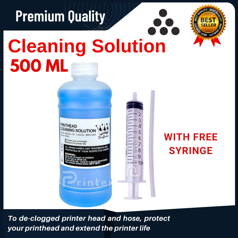 Cleaning Solution 500ml Blue for Dye ink, DTF ink, Sublimation ink ...