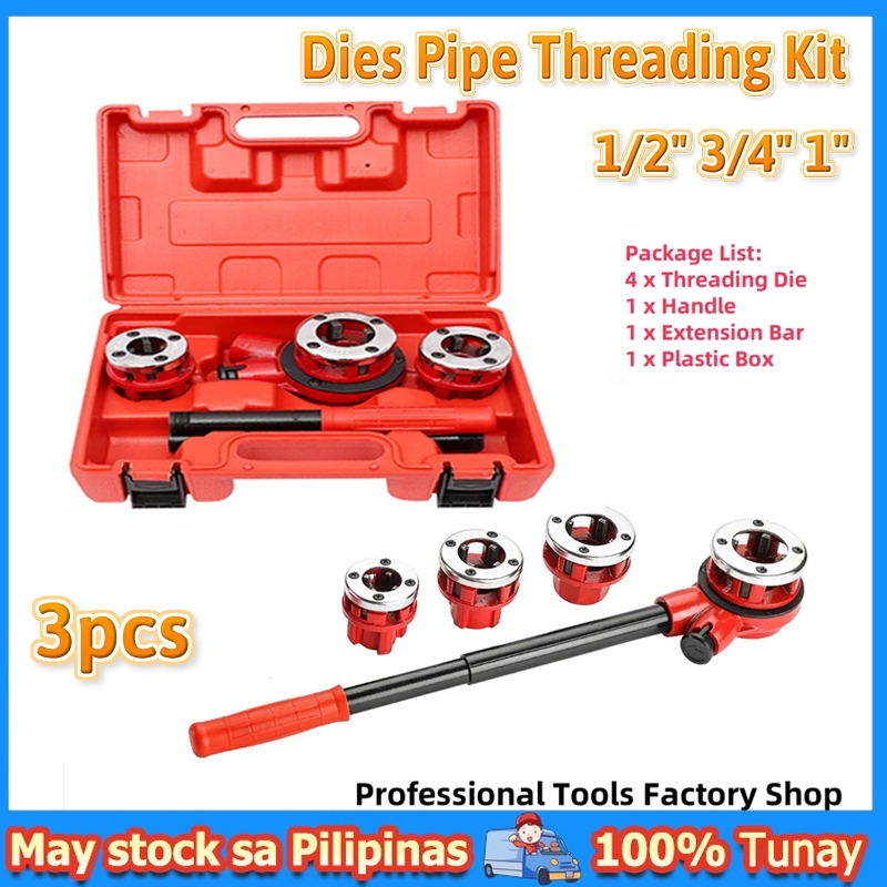 3/4/6 pcs Dies Pipe Threading Kit 1/2" 3/4" 1" 1-1/4" Pipe threader ...