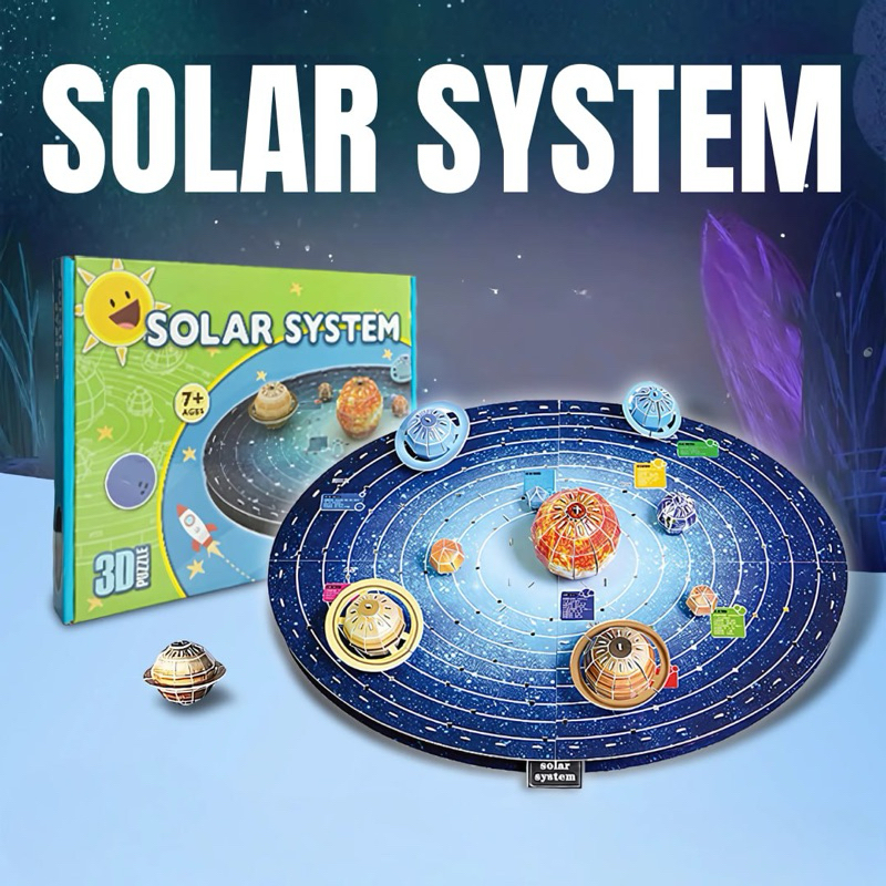 Solar System 3D Puzzle Educational Toys For Children Planets Moon ...