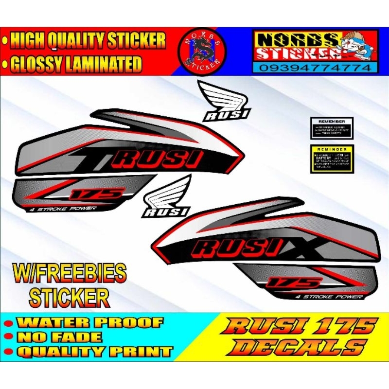 RUSI 175 TMX STYLE STICKER DECALS | Shopee Philippines
