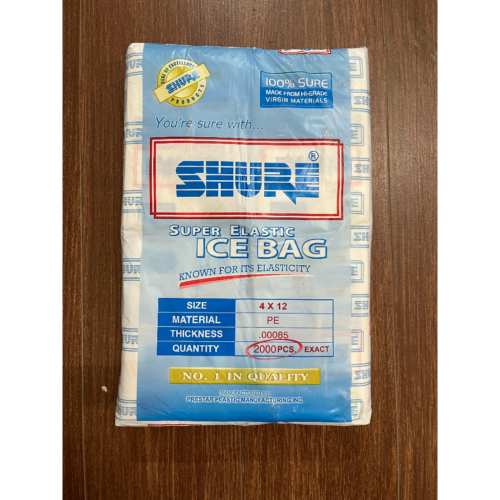 PER BUNDLE 4x12 SHURE ICE BAG 20 packs x 100 pcs | Shopee Philippines