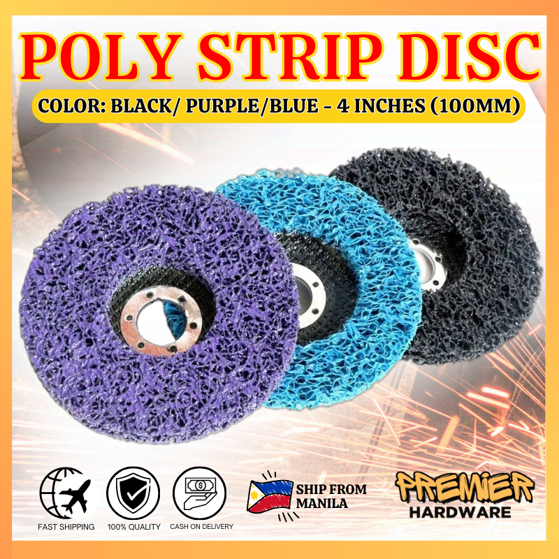 Poly Strip Disc Abrasive Wheel Paint Rust Remover 4 Inch (100mm) Clean ...
