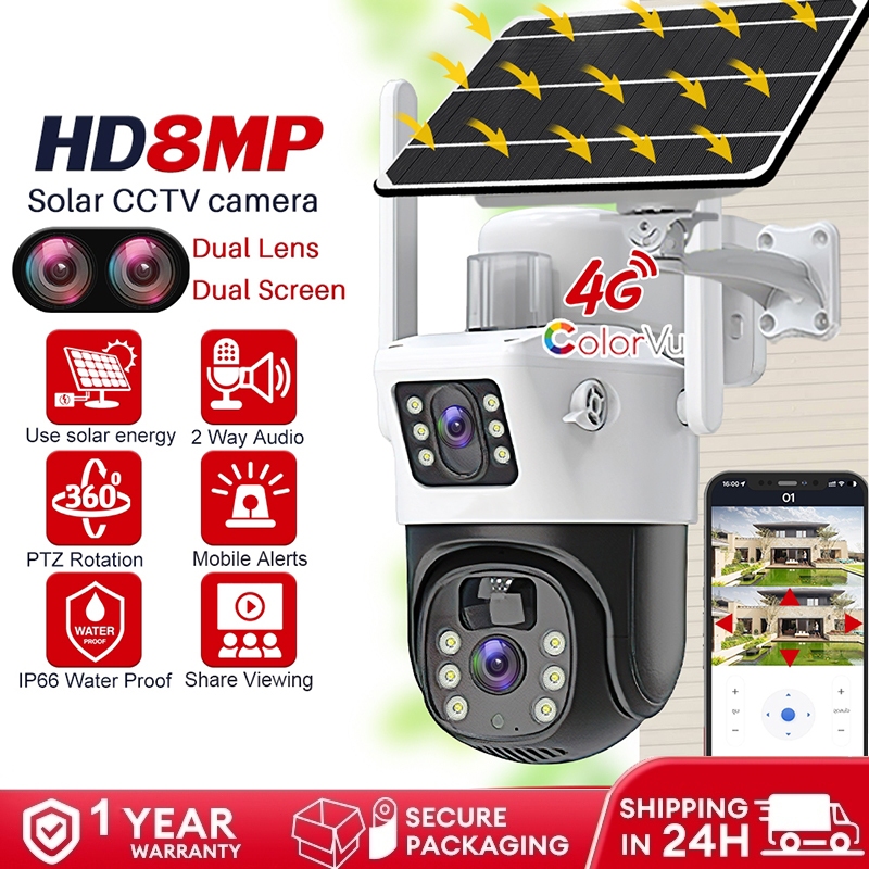 Expose Solar CCTV Camera Outdoor With WiFi Muilt Lens 4G CCTV No WiFi ...