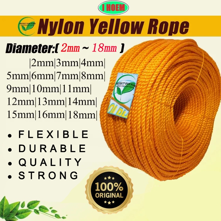 high quality Nylone rope 2 10 16 18mm nylon rope heavy duty 10-200M ...