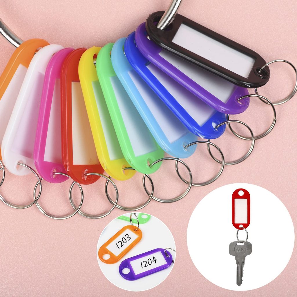 1PC Plastic Keychain ID tag label key holder | Shopee Philippines