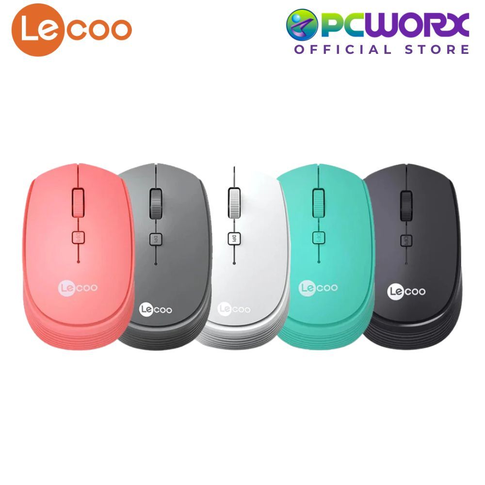 LECOO WS202 Wireless Mouse 3 Buttons 800,1000,1200 DPI | 2.4G Wireless ...