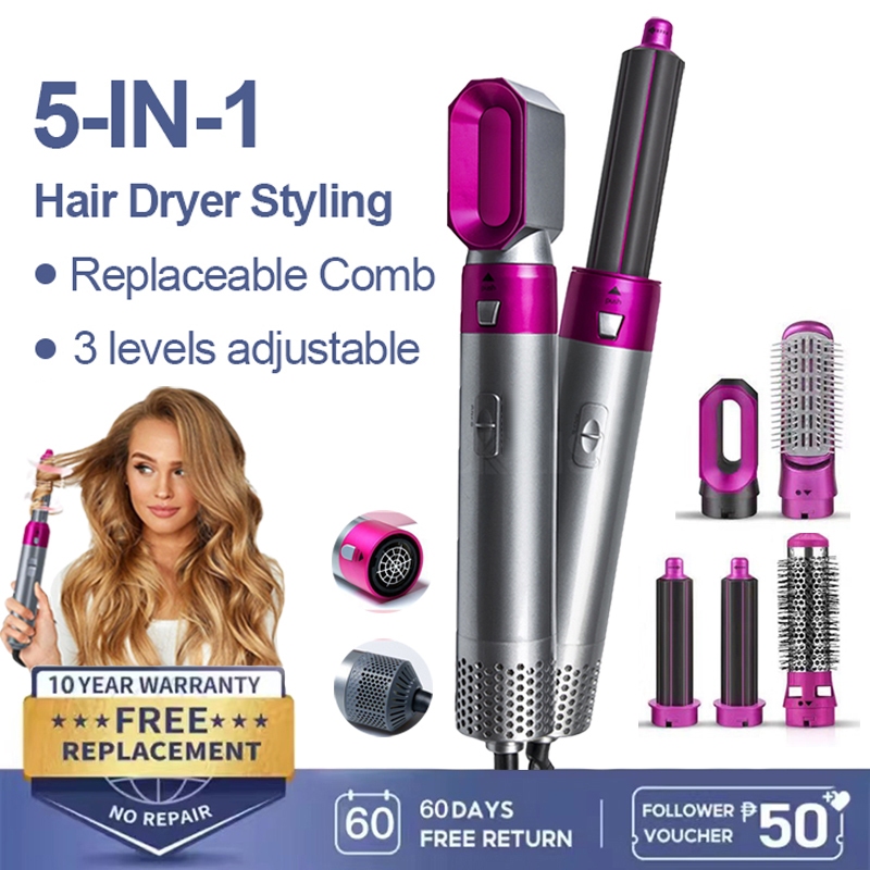 5 in 1 Multifunction Hair Curler Automatic Hair Straighteners Electric ...