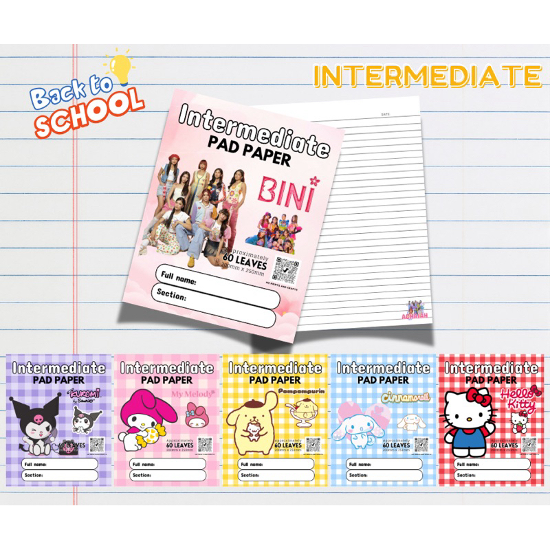 PERSONALIZED INTERMIDIATE PAD PAPER| Grade 5-6 | Shopee Philippines