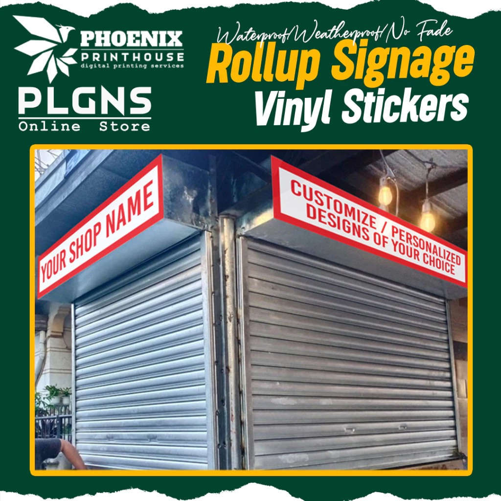 per sq.ft Roll Up Signage Sticker Long Lasting Rollup door sticker ...