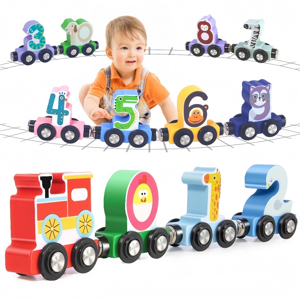 Timi Magnetic Digital Train Toys Early Educational Toys Magnetic Train ...