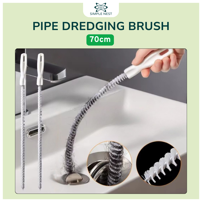 Flexible Pipe Dredging Brush 70cm Drain Cleaner Hair Remover for ...
