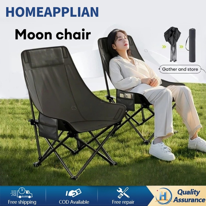JF High Back Moon Chair Outside Portable Beach Chair Picnic Lounge ...