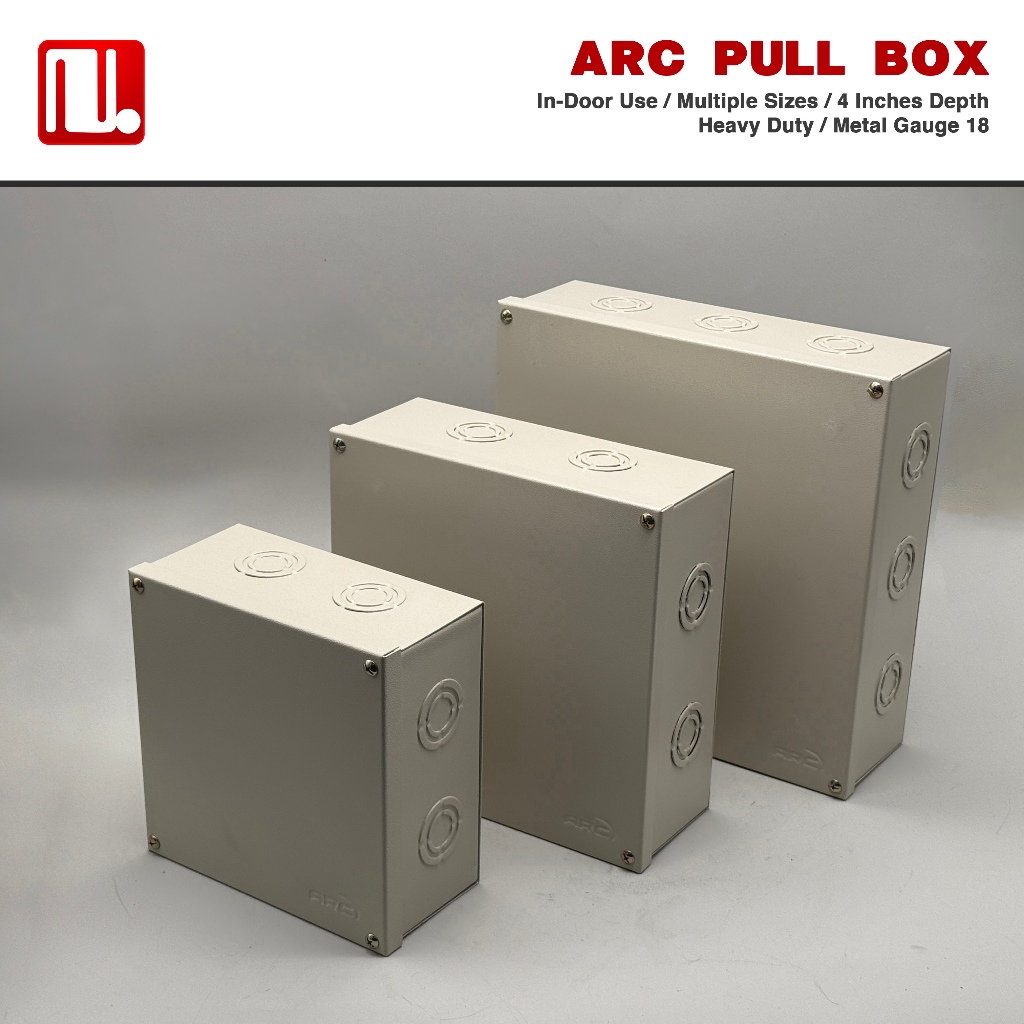 Arc Pull Box 6x6x4 / 8x8x4 / 10x10x4 / 12x12x4 Inches Metal Enclosure ...